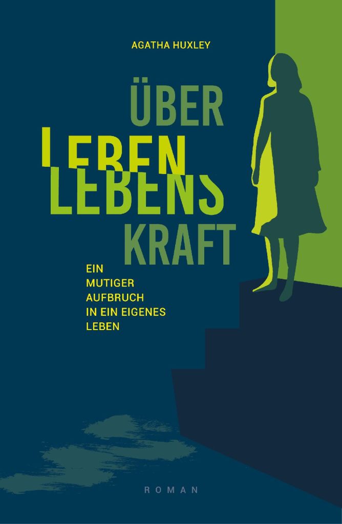 Cover Buch 2 ÜberLeben LebensWert eine Silhouette einer Frau auf einen Treppenabsatz